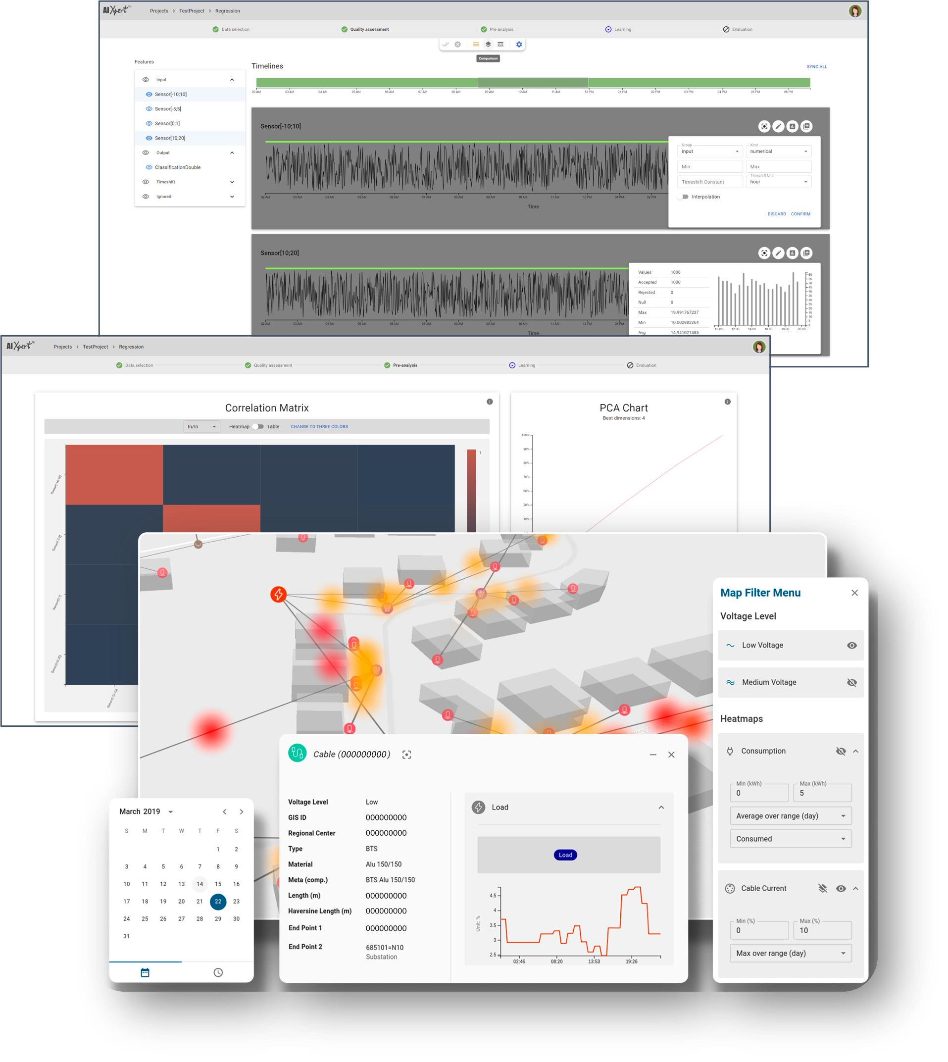 anomaly management app screens